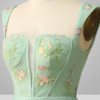 A-Line Sweetheart Green Dress with Embroidery