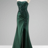 Green Mermaid Sequin Prom Dress with Beading