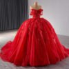 Red Off-the-Shoulder Quinceanera Dress