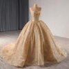 Glitter Golden Sweetheart Ball Gown