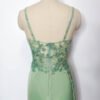 Light Green Spaghetti Straps Appliqued Evening Dress