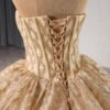 Glitter Golden Sweetheart Ball Gown