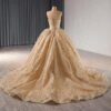Glitter Golden Sweetheart Ball Gown