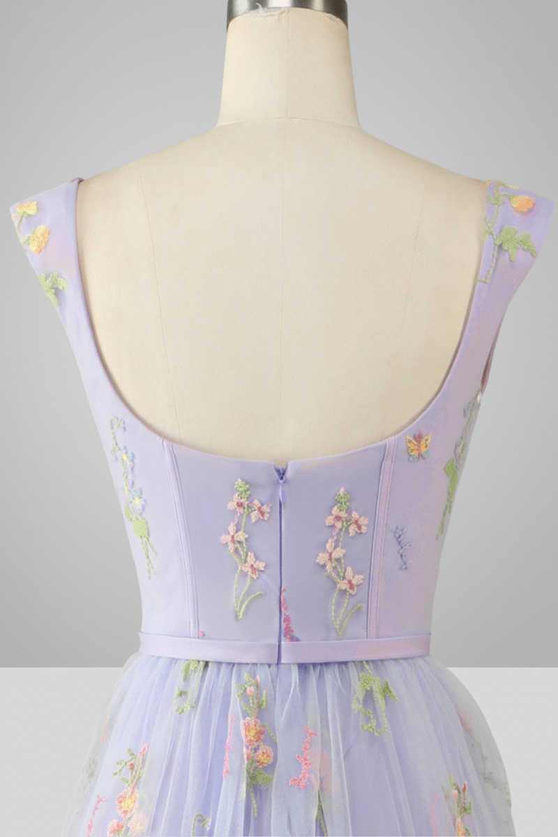 A-Line Sweetheart Green Dress with Embroidery