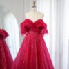 Fuchsia Luxury Dubai Ball Gown Evening Dress