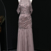 Elegant Off-Shoulder Brown Mermaid Mauve Evening Dress