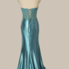 Blue Sequin Mermaid Prom Dress – Spaghetti Strap Glamorous Evening Gown