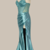 Blue Sequin Mermaid Prom Dress – Spaghetti Strap Glamorous Evening Gown