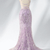 Pink Purple Sequin Spaghetti Strap Prom Dress