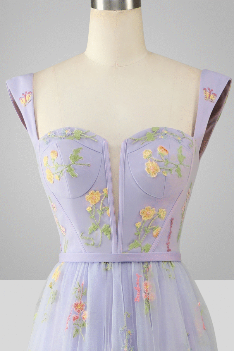 A-Line Sweetheart Green Dress with Embroidery