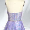 Sparkly Lavender Sequin Strapless Long Prom Dress