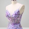 Sparkly Purple Mermaid Spaghetti Strap Sequin Prom Dress