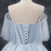Fairy Grey Evening Dress – Spaghetti Strap Long Ball Gown