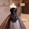 Elegant Black Tulle Quinceanera Dress
