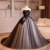 Elegant Black Tulle Quinceanera Dress