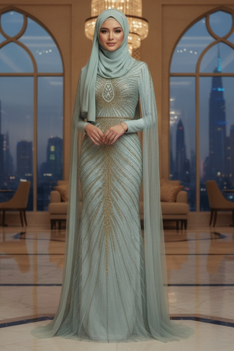 Soft Pink Sweetheart Diamond Beaded Neck Corset Split Evening Dress