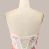 White A-Line Corset Prom Dress with Floral Sequin Details