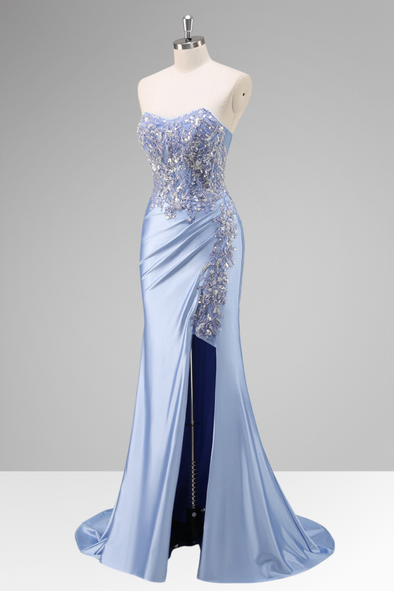 Green Mermaid Sequin Prom Dress with Beading