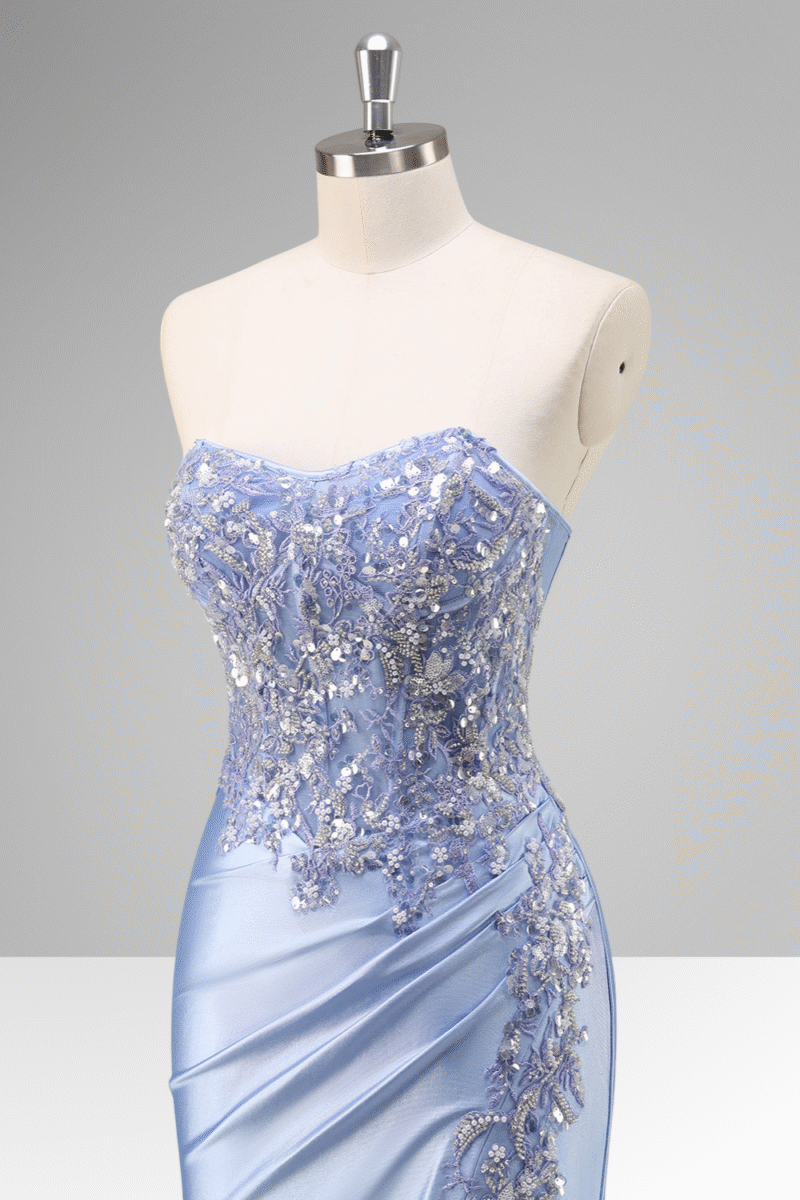 Green Mermaid Sequin Prom Dress with Beading