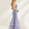 Lavender Sequin Spaghetti Strap Mermaid Prom Gown