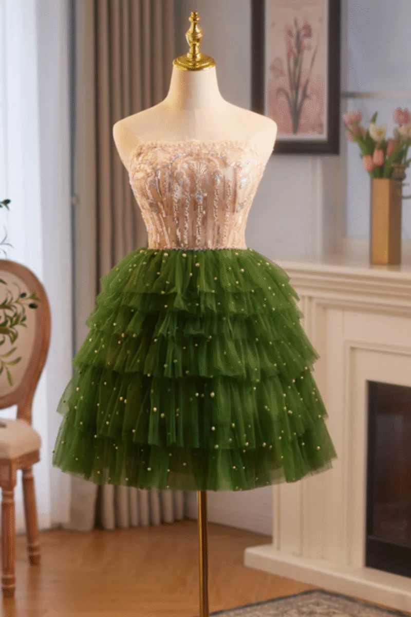 Soft Pink Sweetheart Diamond Beaded Neck Corset Split Evening Dress