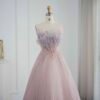 Luxury Pink Petals Long Sequin Evening Prom Dress – Elegant Sparkly Formal Gown
